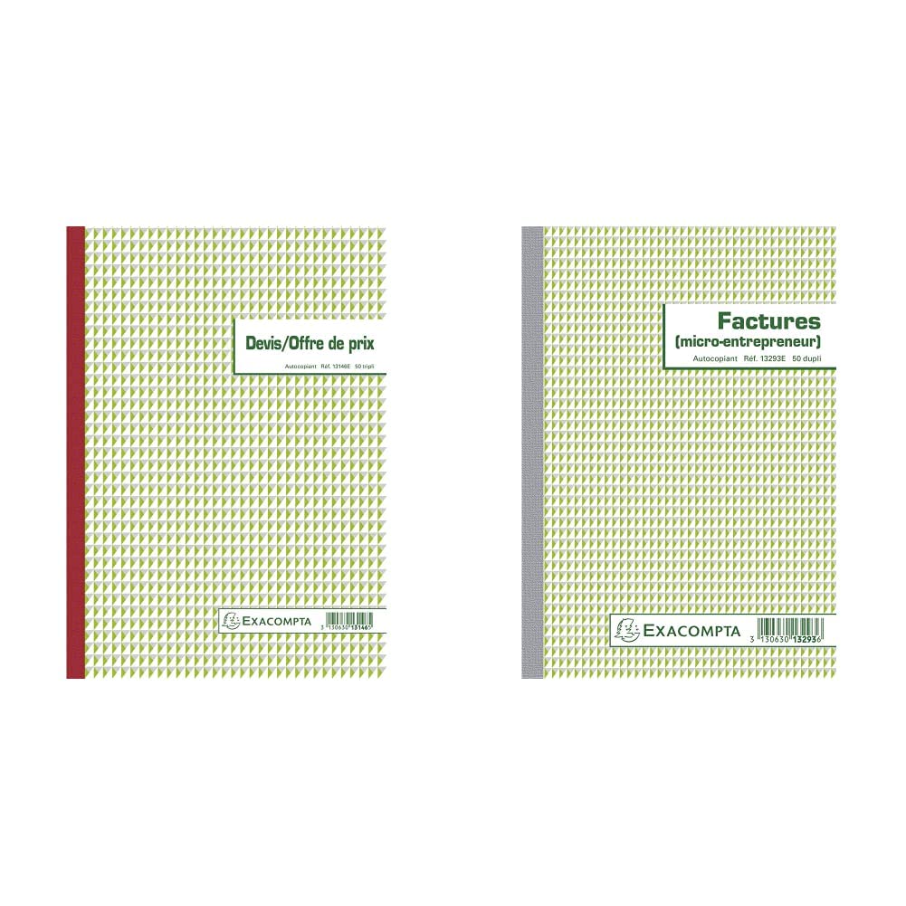 Carnet de devis 50 feuillets triples et bloc factures dupli autocopiants - 2