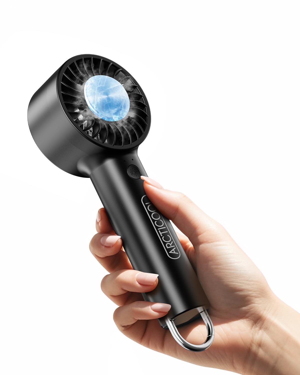 ARCTICOOL Ice-Cool Portable Mini Fan with Semiconductor Cooling Tech - 7500RPM Rechargeable Handheld Fan with Buckle, 2000...