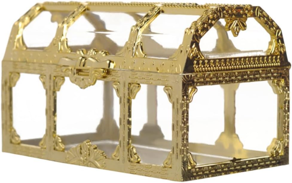 VOSAREA Plastic Candy Box Treasure Chest Shape Ps Storage for Candy