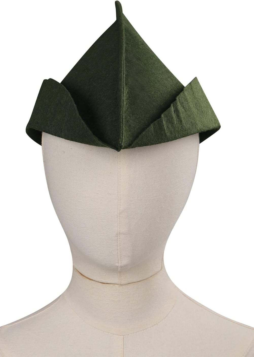 Anime Cosplay Costume Hood Felt Cap Hat Elf Cosplay Green Headwear Accessories Outfit Prop