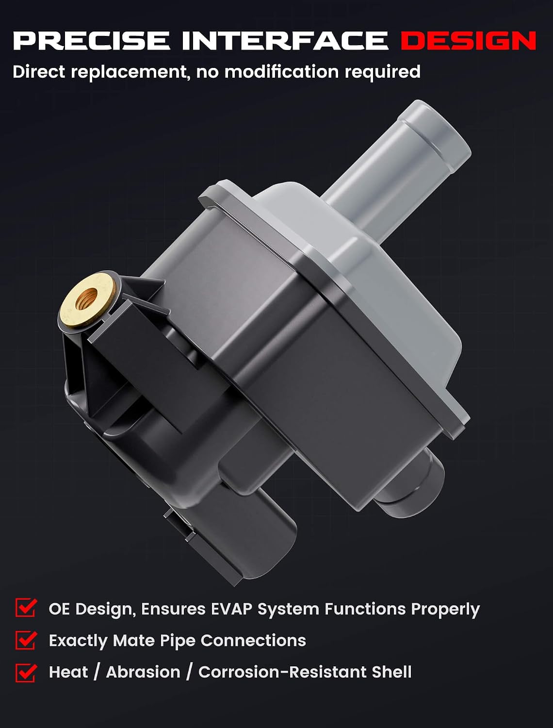 Vapor Canister Purge Valve Solenoid Fit for Toyota Corolla 14-20, Highlander 17-19, Camry 18-22, RAV4 19-21, Tacoma 16-18, Avalon 19-22, Lexus NX200T NX300 RC200T RX350 RX350L