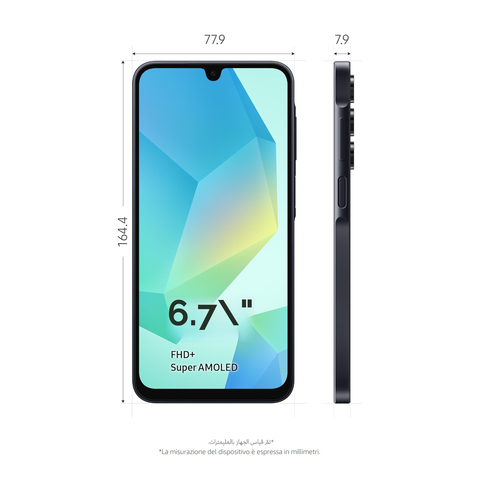 Samsung Galaxy A16 4G LTE Smartphone Android Dual SIM Cellulare 4GB RAM 128GB di memoria Nero