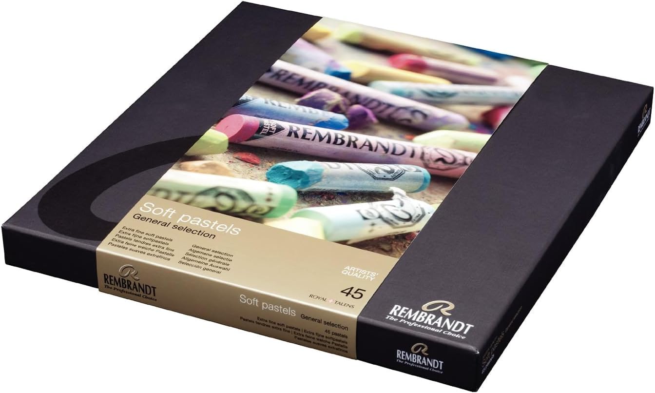 Rembrandt Soft Pastel Traditional Box Set, 45-Piece Full Sticks, General Selection