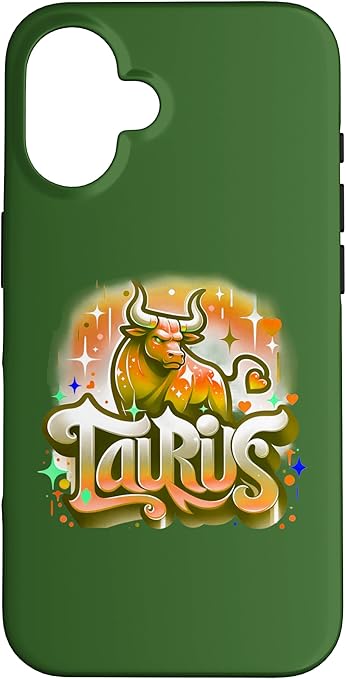 Orange Taurus Zodiac Star Sign Case for iPhone 16