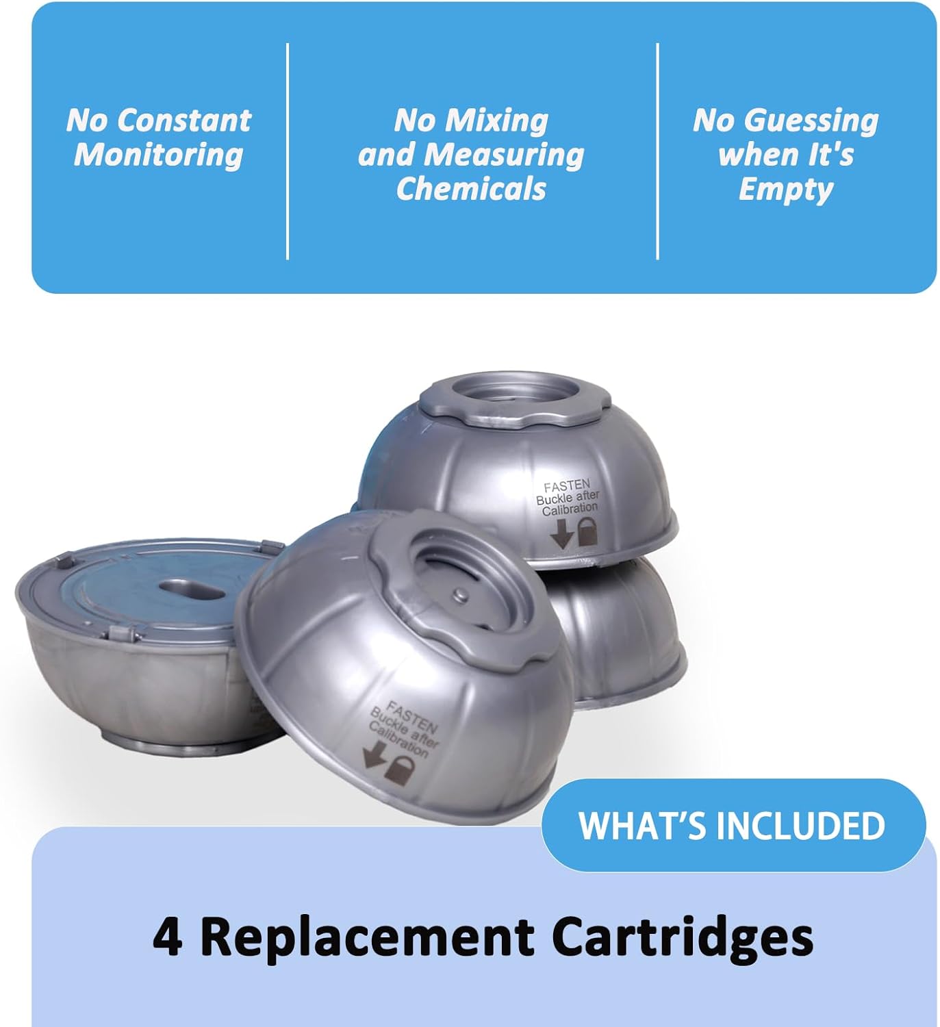 4 Pack Hot Tub Cartridge Replacement Compatible with Frog Floating System, Mineral Replacement Cartridges for Hot Tubs up to 600 Gallons