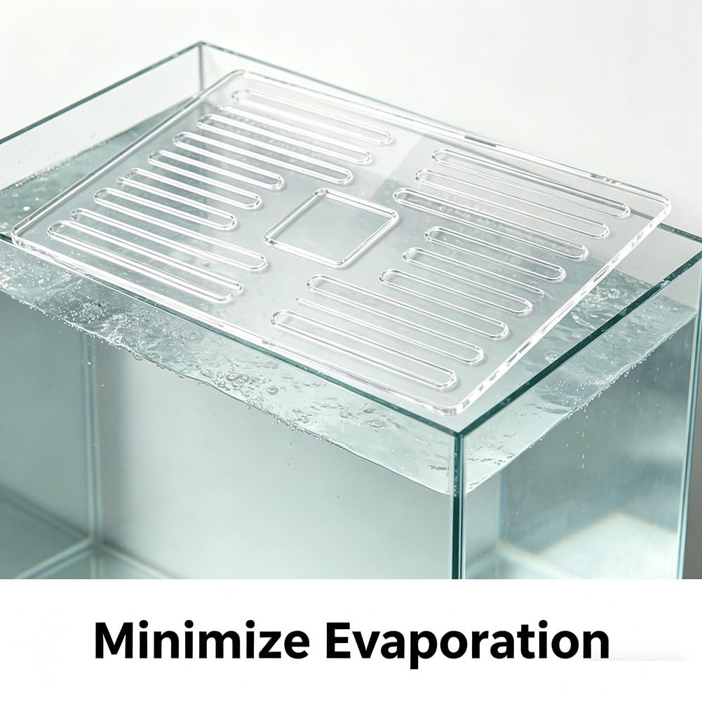 GZHERVICES Copertura Fuga per Acquario (con Fori di Ventilazione), Confezione da 1, Copertura Superiore per Acquario, Coperchio per Acquario, Materiale Trasparente(60x30cm)