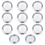 BENECREAT 11Pcs Aluminium Alloy Binding Discs, Flat Round Discbound Metal Expansion Discs for Discbound Notebook Artwork, Platinum, 0.7x0.2inch