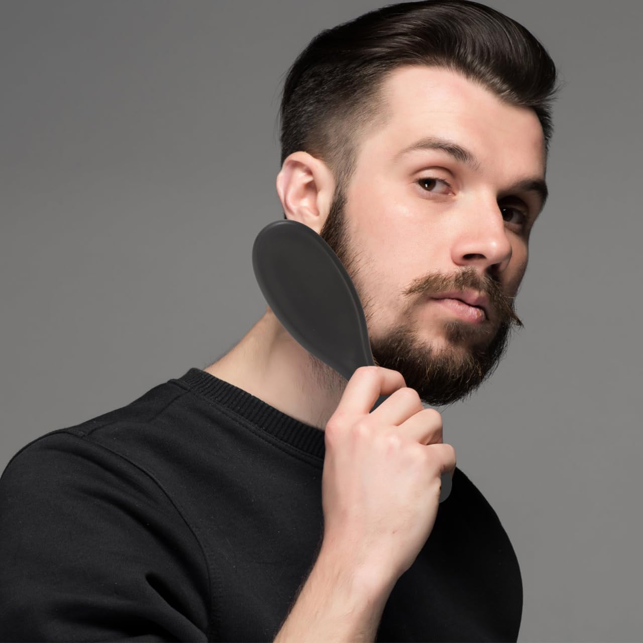 MERRYHAPY 4Pcs Men Beard Brush Grooming Tool Soft Bristle Face Hair Brush for Comfortable Beard Cleaning and Shaping Barber Shop Supply