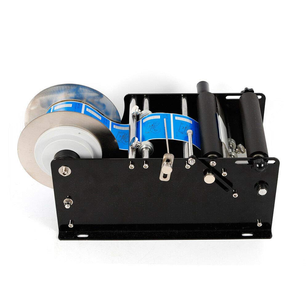 Etichettatrice manuale per bottiglie rotonde, etichettatrice per bottiglie regolabile MT-30 30 volte/min, per bottiglie rotonde su industrie alimentari, chimiche, cosmetiche, mediche