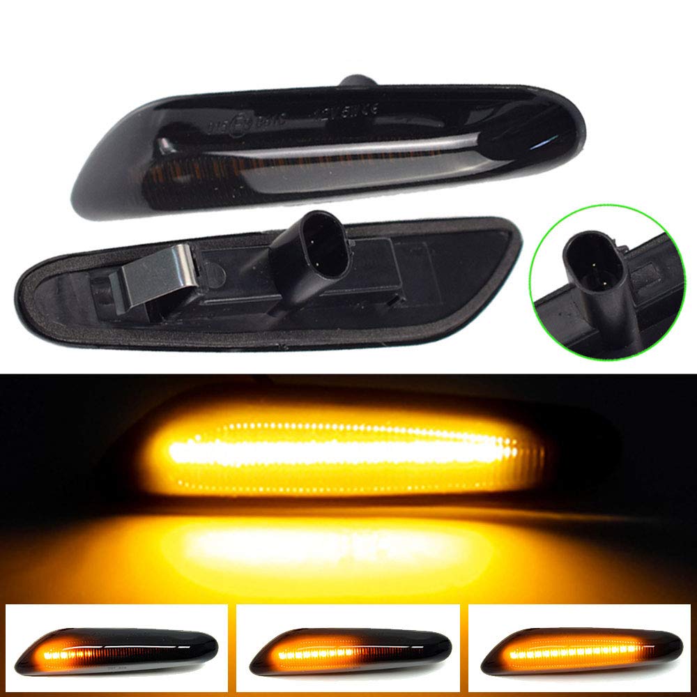 Bmw E60 OZ-LAMPE Clignotants Latéraux à LED Pour E46 E36 E90 E91 E60 E61 E81 E82 E87 E88 E92 E93 E84 E83 E53, Ambre 18 SMD Clignotant Latéral Répétiteur, Clair Clignotants Série