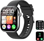 Smart Watch for Women Men, 1.83" HD Touchscreen, Fitness and Sleep Trackers, Heart Rate Monitor, Bluetooth Calling Smartwatch for Android/iOS, IP67 Water Resistant Multi-Sport Modes Pedometer, Pink