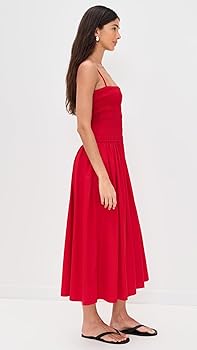 Madewell Women's Poplin Smocked Maxi Dress, Festival Red, XL at Amazon  Women's Clothing store