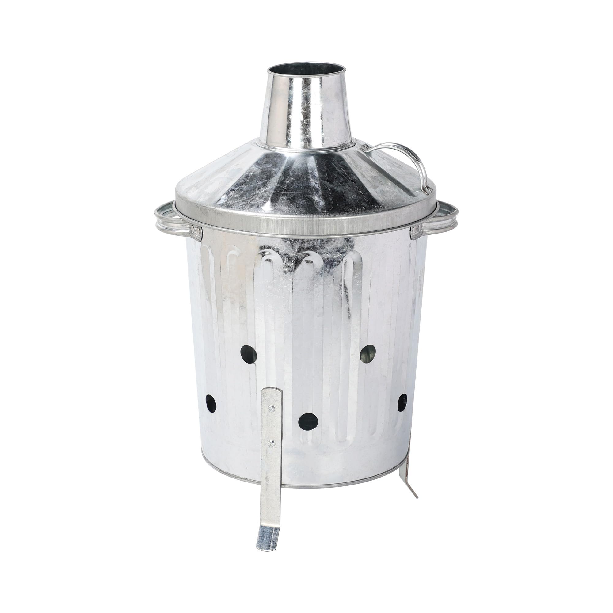 Simpa Small / Medium / Large Garden Fire Bin Incinerator Galvanised Ideal For Burning Wood / Leaves / Paper (15 Litre)