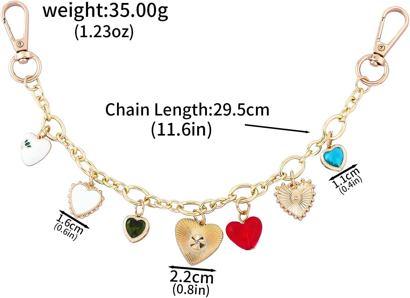 Bag Purse Charm Chain for Handbags - Gold Key Chain Accessories - Cute Keychain Gifts for Women
