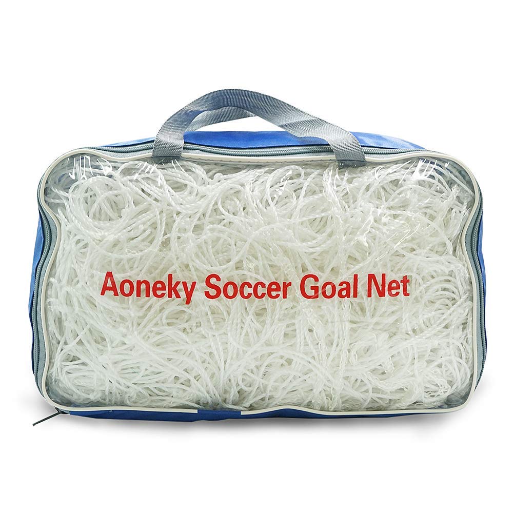 Aoneky Full Size 24 x 8 ft Football Goal Net Replacement with Storage Bag – NET ONLY POST NOT INCLUDED (2mm) — image 1