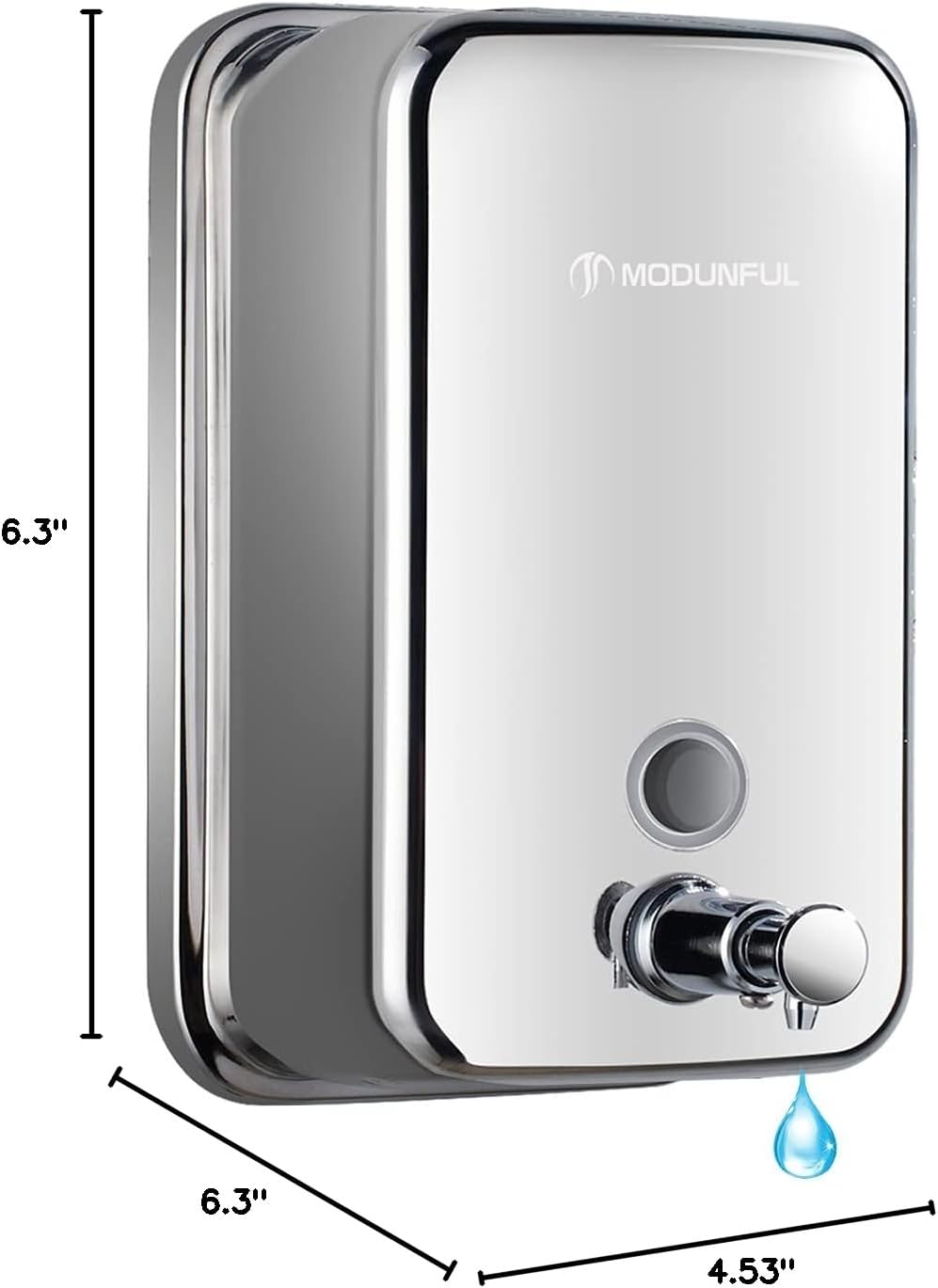 Stainless Steel Soap Dispenser for Home – 16.9oz Wall Mount