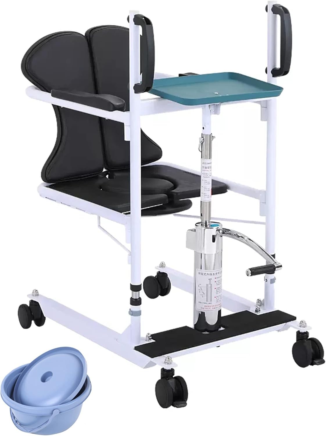 Hydrauliczny Podnośnik Pacjenta, Wielofunkcyjny Podnośnik Hydrauliczny Dla Seniorów Dla Niepełnosprawnych, Podnośnik Ciała Krzesło Komody Przy łóżku Z Dzielonym Siedziskiem 180 °, Podnośnik