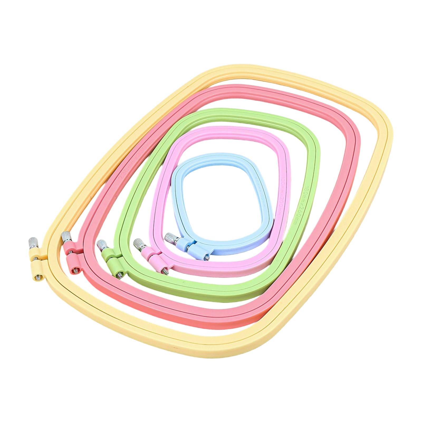 Montesy 5 Pcs Embroidery Hoop Crosses Stitching Hoop Embroidery Frame Candy Color Embroidery Hoop for Sewing Needlework