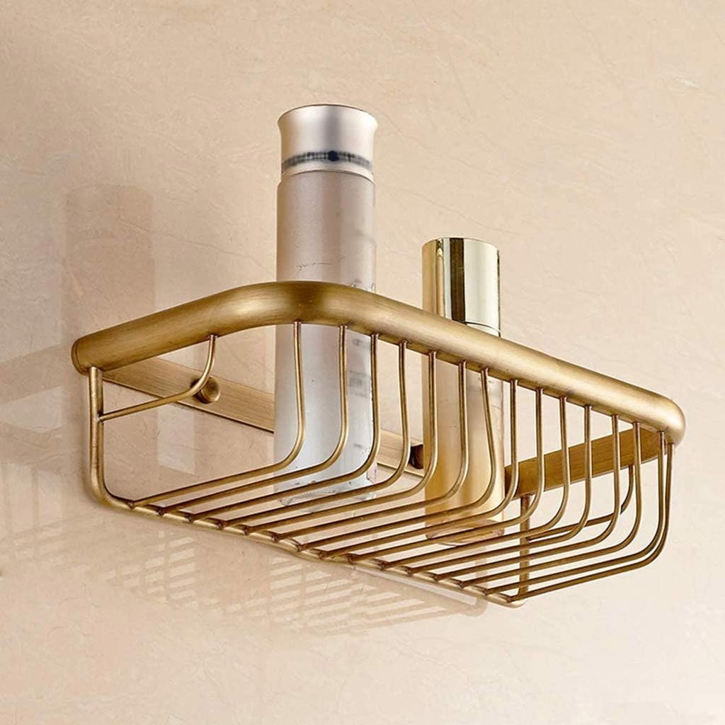All Copper Antique Bathroom Shelf Rack Storage Box Shower Shampoo Soap Cosmetic