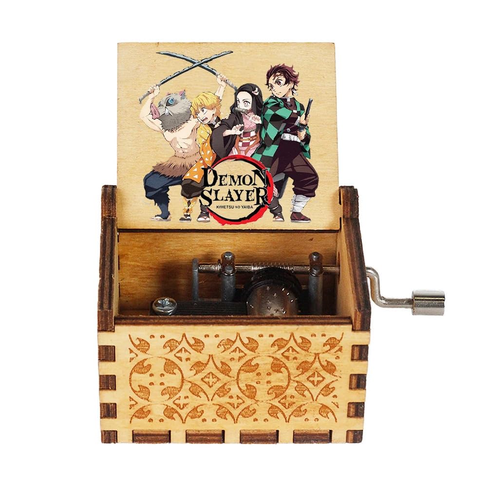 Awestuffs Music Gift Box, Laser Engraved Music Box - Hand Crank Music Box - Vintage Music Box Birthday Gift (Demon Slayer) (B0DFMKDZL5) Amazon Price History, Amazon Price Tracker