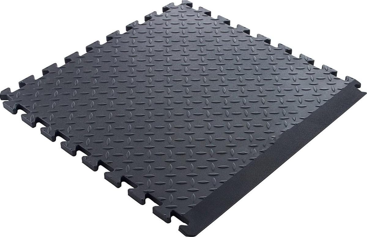 UNICOMFORT UC-IM2424E Anti Fatigue Mat, Black, Interlockable Edge, Edge 60x 60
