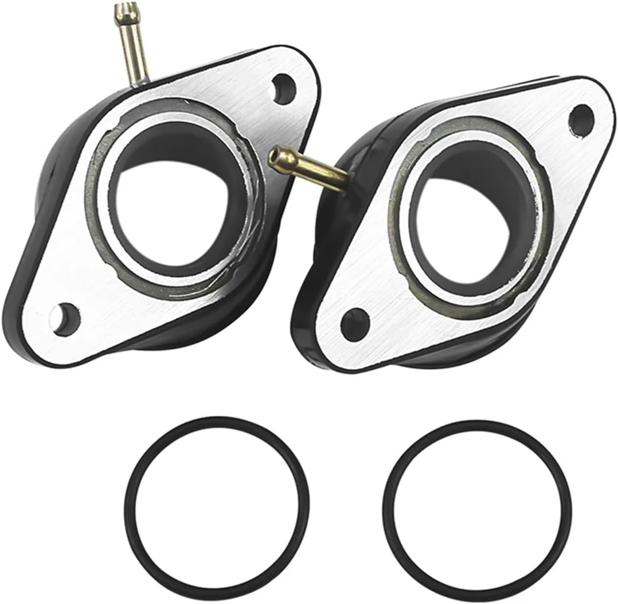 Manifold Pipe Interface Adapter Fit For XV400 XV 400 Virago 91-94 XV535 535 88-01 XV500 500 - HNBR Rubber Carburetor Intake (2 Pack)