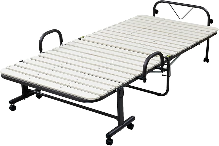 Amazon｜[山善] 折りたたみベッド すのこ シングル 耐荷重 90kg 布団