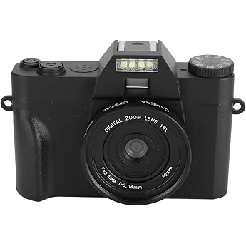 4K Digital Camera for Photography 48MP Vlogging Camera with WiFi 3 180  Folding Screen 16X Digital Zoom Auto Focus Compact Camera with Flash and Pause for Travel
