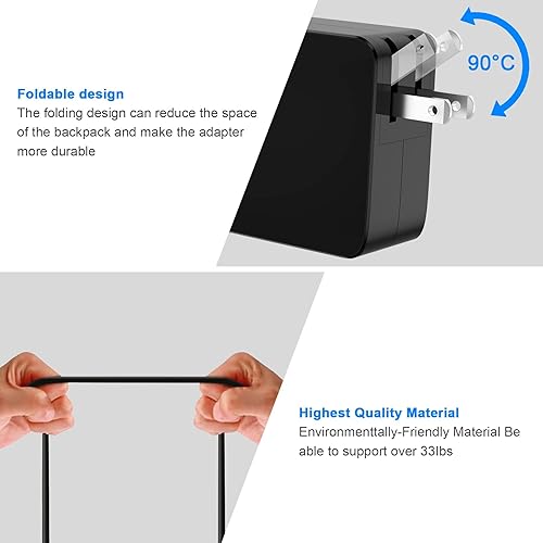 Miniatura 4 de Cargador universal de 45 W Chromebook USB-C, cargador de Chromebook de carga rápida tipo C para Lenovo, Samsung, Dell, Hp, Acer, Asus, Google