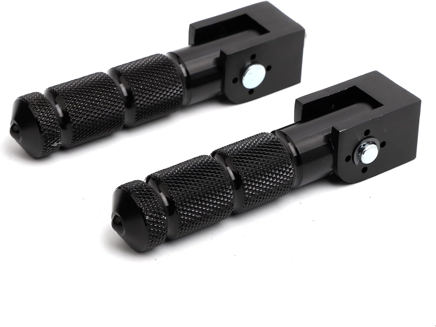 Minho Aftermarket Black CNC 90° Lock Folding M8 Rear Foot Pegs, Racing Aluminum Footrest Fit for Honda Grom MSX125 Mini Bike, Universal M8 Mount Foot Peg ATV UTV Super73 Ebike