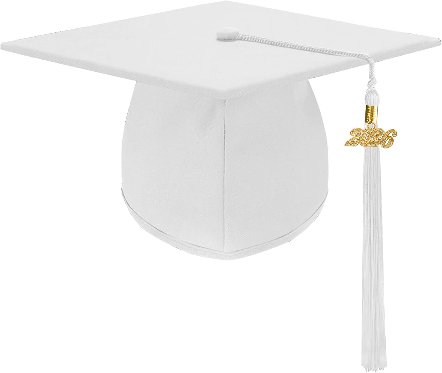 Unisex Adult Matte Graduation Cap Graduation Hat with Tassel Adjustable for High School and College