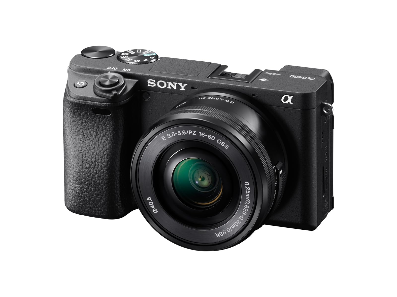 Sony Alpha 6400 (APS-C) Fotocamera con obiettivo 16-50 mm – Autofocus con rilevamento degli occhi da 0,02 s, video 4K, display ribaltabile, ideale per vlogging, fotografia e viaggi