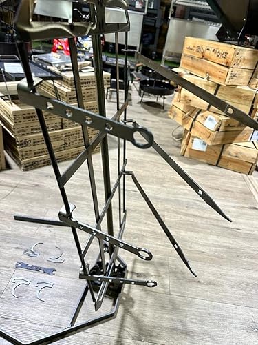 Miniatura 5 de CHOLYS Grills - Tromen - Estaca para asar Asador Prensa Cruz Estaca, gris (CRUZ01)