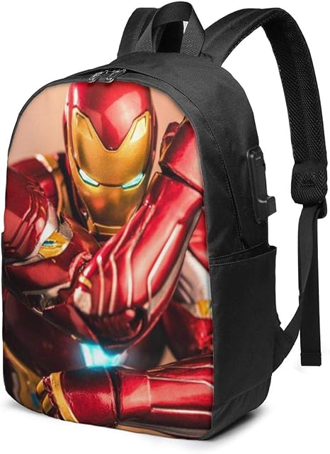 Amazon.com: Iron Man USB mochila 17 en Unisex portátil mochila viaje  durable impermeable con puerto de carga USB para la escuela universitaria  estudiantes mochila : Electrónica