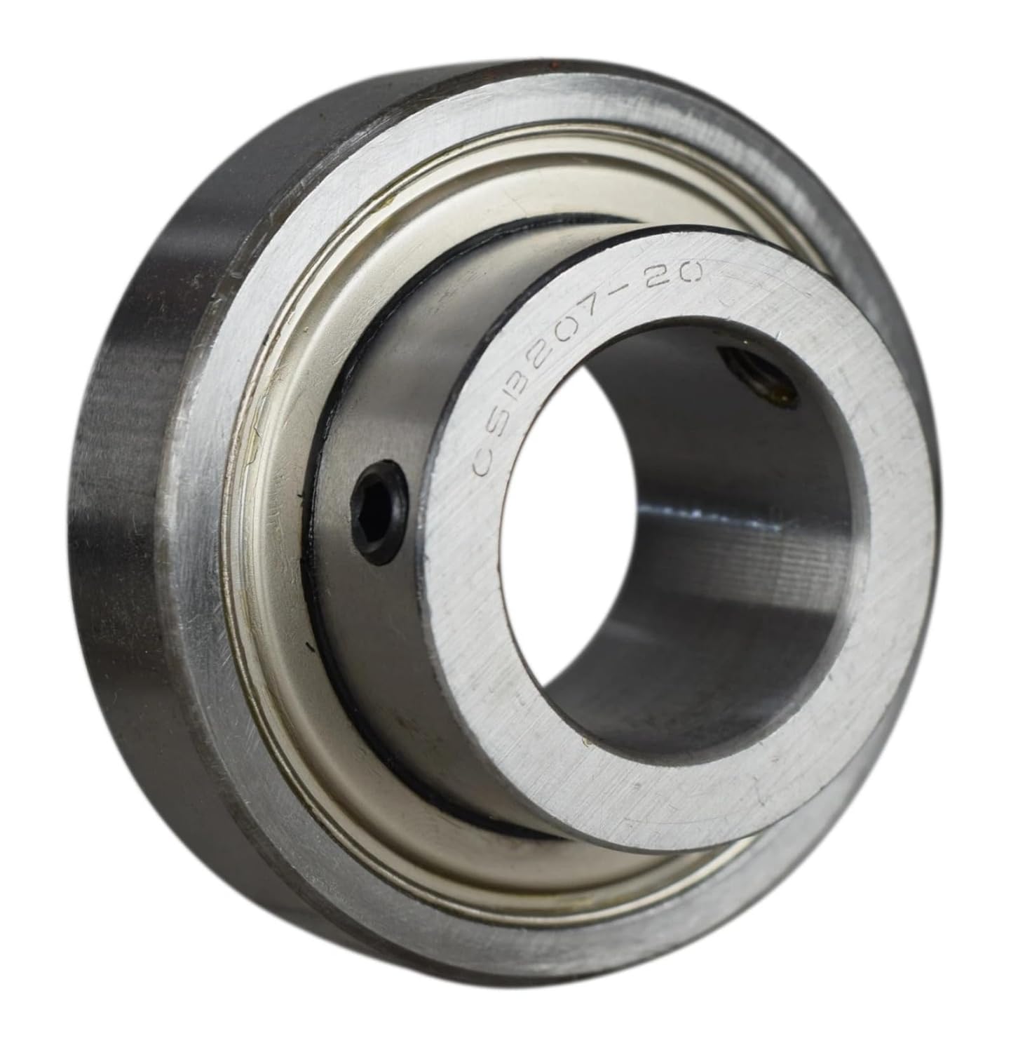 ASS204-104N BR207-20 SL-201-1/4 Insert Bearing with Set Screws Narrow Inner Race and a 72mm Cylindrical Outer Race for CSB207-20, FHSR207-20, YA104RR, SLS-120