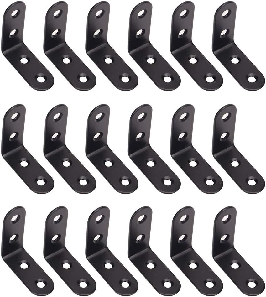 18 Pack L Shaped Bracket 90 Degree Right Angle Brackets Stainless Steel