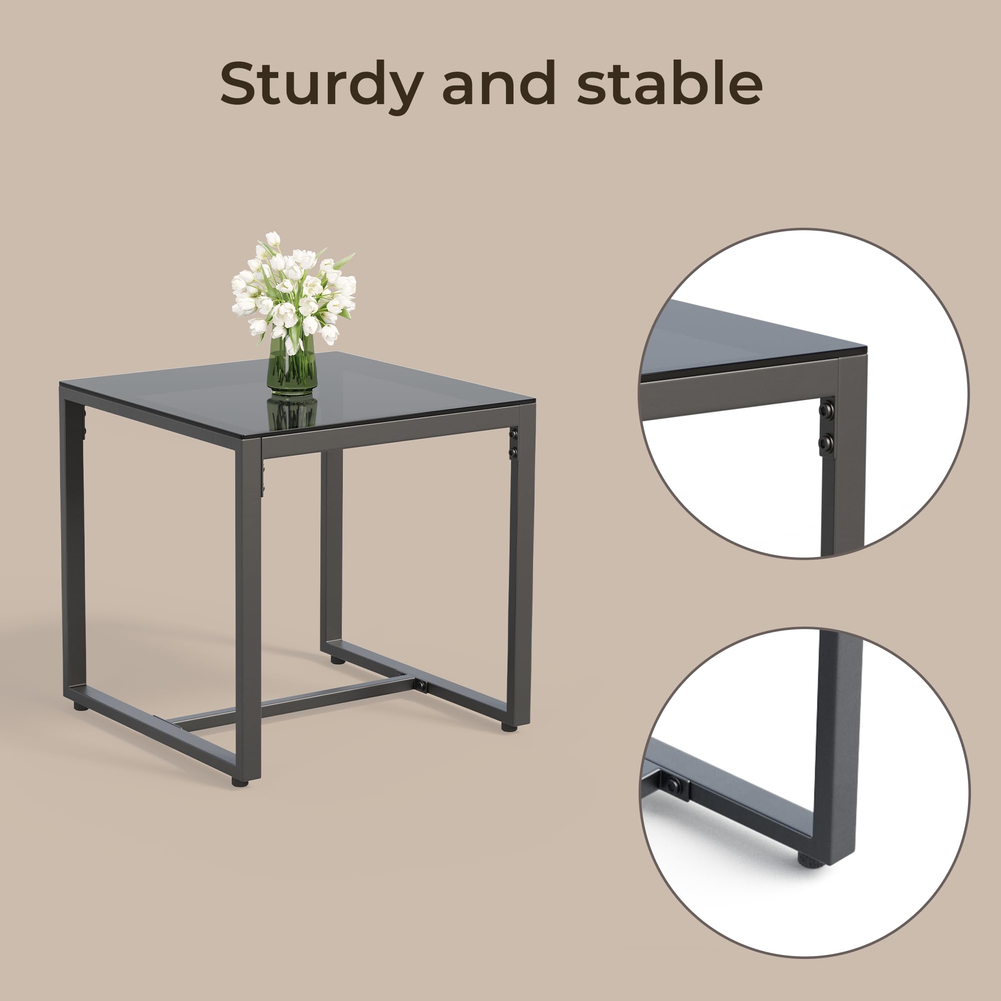Set Giardino in Rattan per 2 Persone, Mobili da Esterno in Vimini con Cuscini, Tavolino e 2 Sedie per Terrazza, Balcone, Giardino o Piscina (grigio)