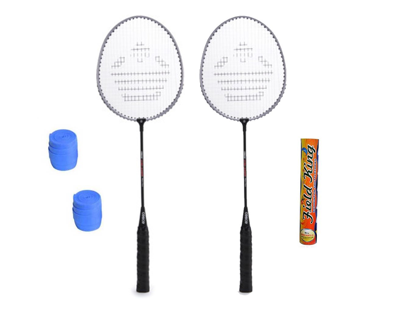 Buy CB150E Badminton Kit (2 Racket, 2 Grip and Field King Shuttle