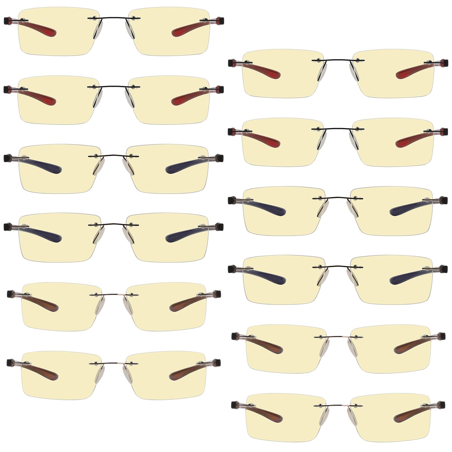 Eyekepper Blue Light Blocking Glasses - 3 Pack Rimless Computer Readers