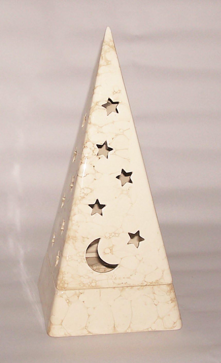 PartyLite Galaxy Moon Stars Pyramid Tealight Candle