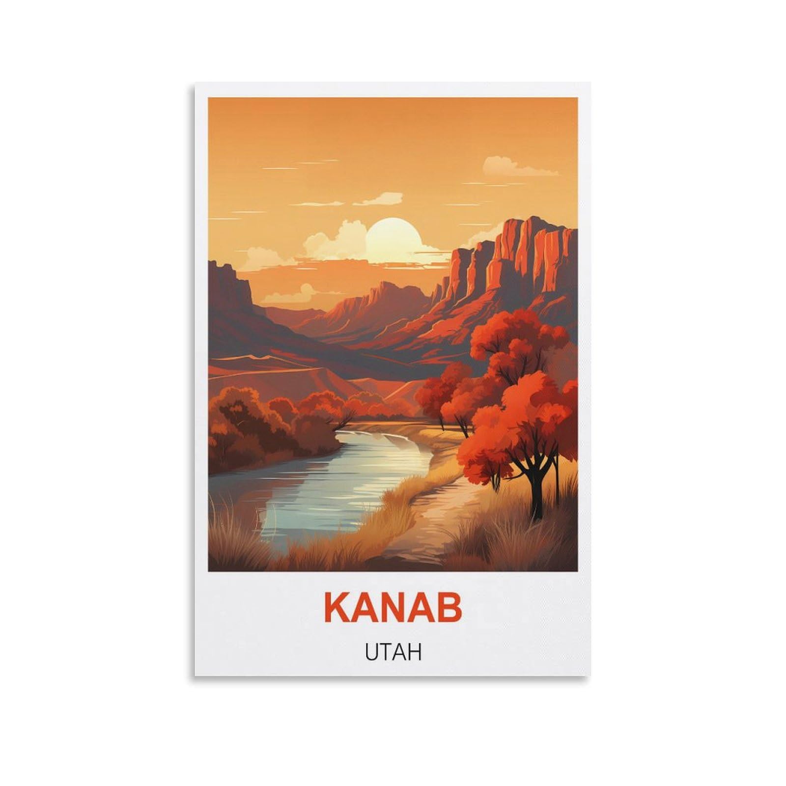 Metal Tin Sign,Kanab Utah,Metal Wall Decorative Tin Signs for Home Kitchen Bar Coffee Shop Club Orchard Decoration 30x40cm