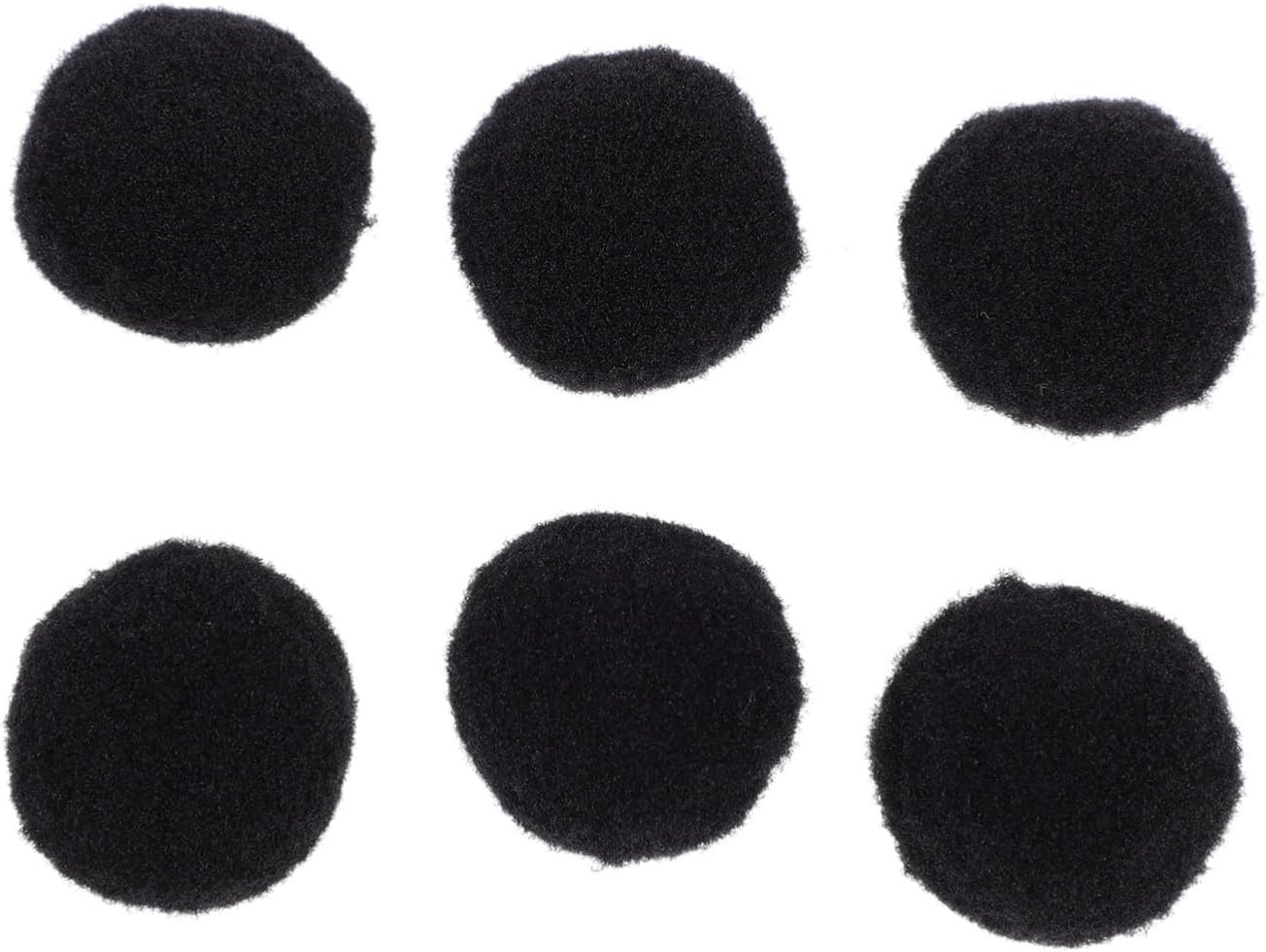 Gogogmee 500 Pcs Black Polyester Pom Poms Fluffy Decorative Balls for Clothing Decor DIY Crafts Hats Shoes Sweaters Art Projects and Handmade Accessories