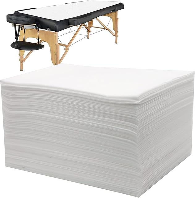 Disposable Massage Sheets, Luriseminger 100pcs Non-Woven Disposable Sheets for Massage Table for Beauty Salon, SPA Club, Massage Table, Hospital, Hotels, Tattoo Club - 31.50 x 70.87inches