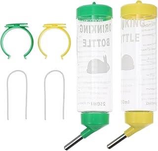 Mipcase 2pcs Guinea Pig Water Bottle No Drip Rabbits Water Bottle Hanging Hamsters Water Bottle for Cage Automatic Water Feeder for Small Animals