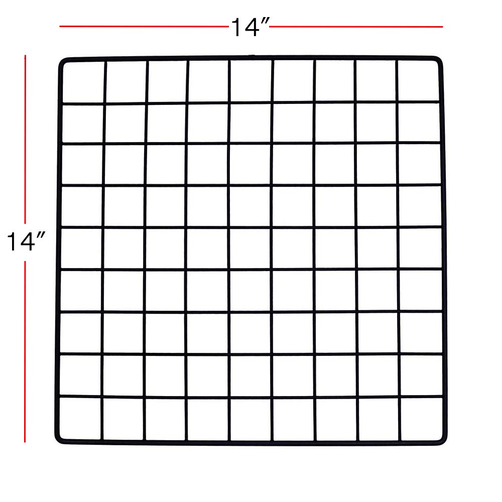 Econoco Commerical Grid Panels, 2' Width x 5' Height, White (Pack of 3)