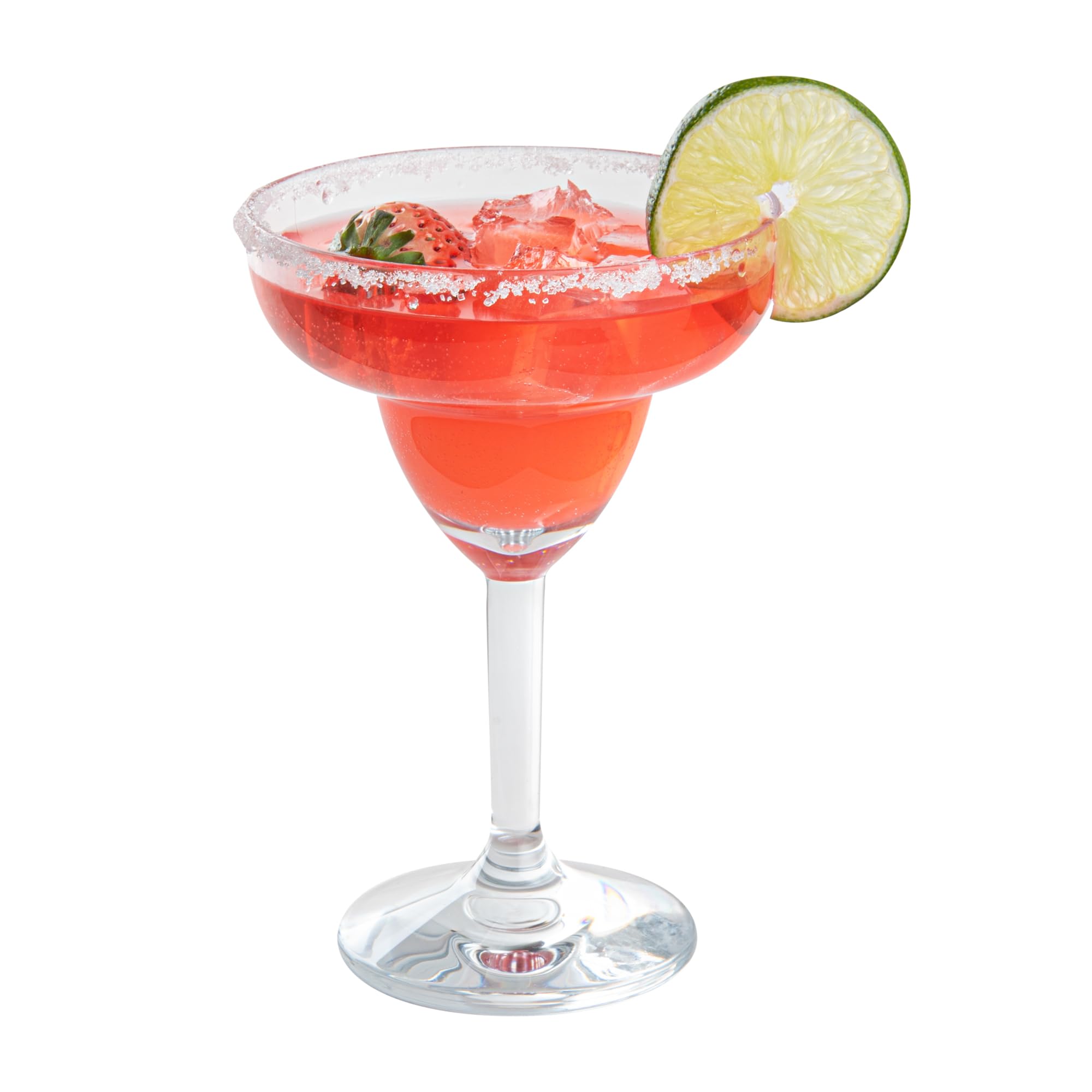 Restaurantware BEV Tek - Bicchieri da Margarita da 325 ml, 6 bicchieri da cocktail resistenti, lavabili in lavastoviglie, infrangibili, in plastica PC trasparente, per tutti i tipi di bevande