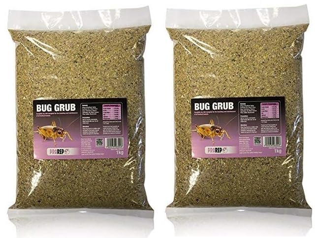 (2 Pack) Lothian Stores UK Prorep Live Food Bug Grub 1kg Refill Bag