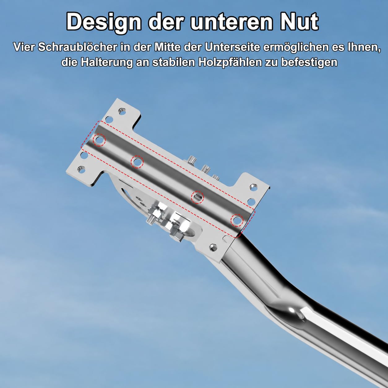 Antennenmast für Fernseh-, Satelliten-, Radio- und WLAN-Antennen