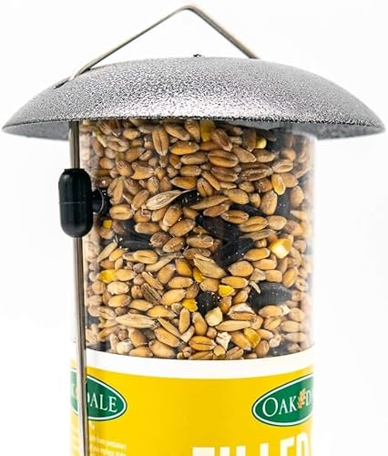 Oakdale Premium Filled Seed Bird Feeder, Heavy Duty Metal & Weatherproof, Ready-to-Hang, Attracts Finches & Sparrows - Image 3