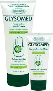 Glysomed Fragrance Free Hand Cream Pack (1 x Large Tube 200mL / 6.76 fl oz and 1 x Mini Travel Size Tube 50mL / 1.7 fl oz)